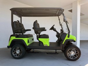 Lime Green  Evolution Maverick Forward Facing Golf Cart 03